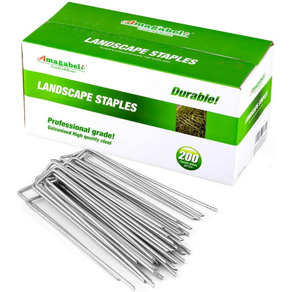 Agfabric 50PACK1.97" 9Guage Weed Barrier Fabric Staples Stakes Pins Ground Cover